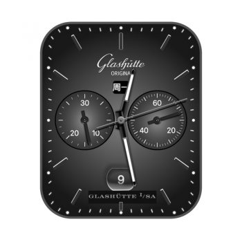 GlashutteGray格拉苏蒂黑色简约表盘.clock