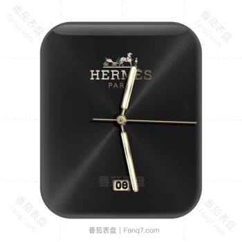 GrayGlassHermes爱马仕简约黑色表盘.clock