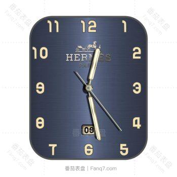 爱马仕Hermes高级蓝简约表盘.clock