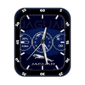 Jaguar积爵蓝色简约机械手表.clock