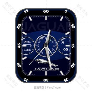 Jaguar积爵蓝色简约机械手表.clock