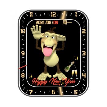 搞怪猴子黑色卡通动漫.clock