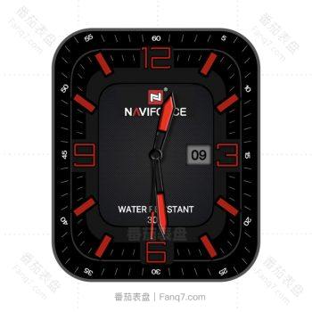 NaviforceBR领翔黑红炫酷机械表盘.clock
