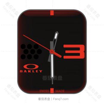 OakleyRed欧克利红色简约机械表盘.clock