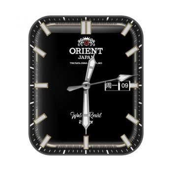 Orient东方双狮炫酷黑机械表盘.clock