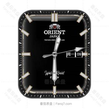 Orient东方双狮炫酷黑机械表盘.clock