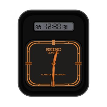 SeikoDark黑橙机械表盘.clock