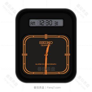 SeikoDark黑橙机械表盘.clock