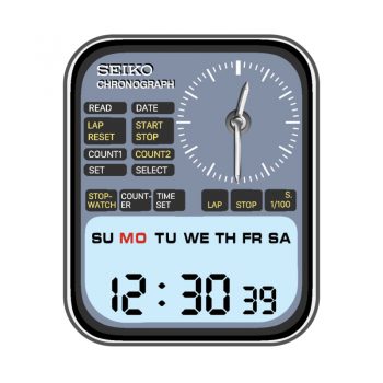 SeikoLight香芋紫带蓝复古机械表盘.clock