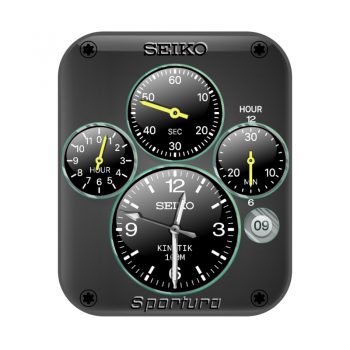 SeikoSilver黑绿机械表盘.clock