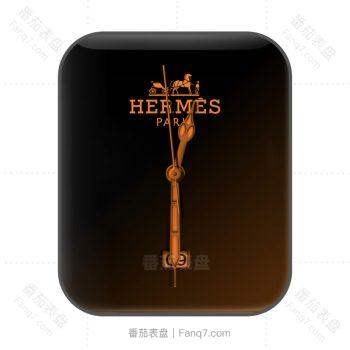 爱马仕Hermes高级橙简约表盘.clock