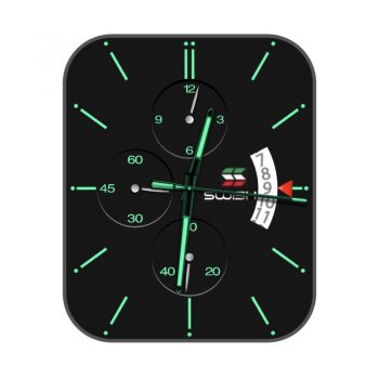Swatch斯沃琪黑绿简约表盘.clock