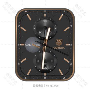泰格豪雅手表TAG HEUER黑棕机械表盘.clock