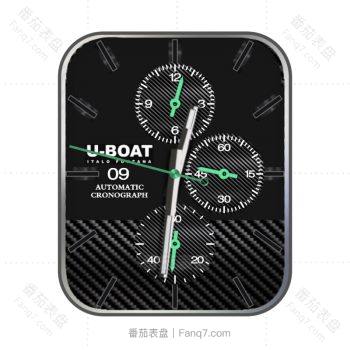 U-BOAT GREEN炫酷黑绿机械表盘.clock
