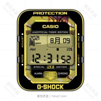 卡西欧casio黑金复古高级表盘.clock