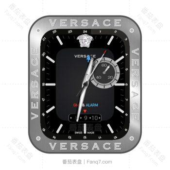 Versace范思哲黑银高级机械表盘.clock