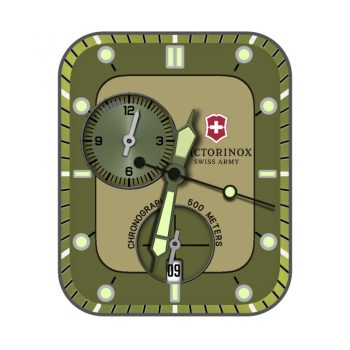 VictorinoxFluo维氏棕黄表盘.clock