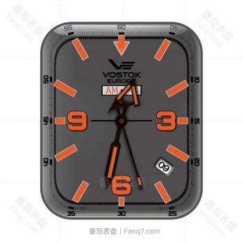 Vostok俄罗斯东方牌灰红表盘.clock
