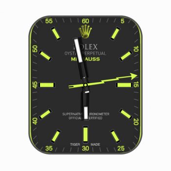 劳力士ROLEX炫酷黑绿个性潮流表盘.clock