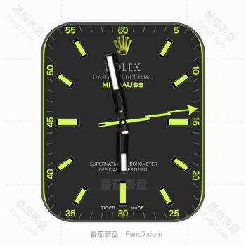 劳力士ROLEX炫酷黑绿个性潮流表盘.clock