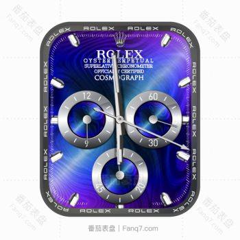 劳力士ROLEX炫酷霓虹蓝紫个性潮流表盘.clock