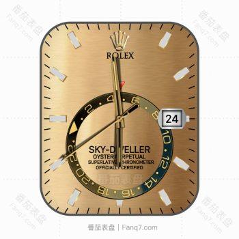 劳力士ROLEX黄棕光面个性潮流表盘.clock