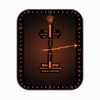 劳力士ROLEX蜂窝黑橙个性潮流表盘.clock