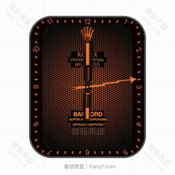 劳力士ROLEX蜂窝黑橙个性潮流表盘.clock