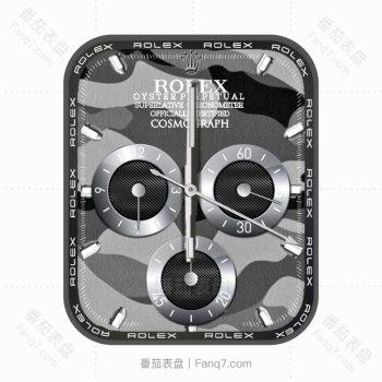 劳力士ROLEX炫酷迷彩灰白个性潮流表盘.clock
