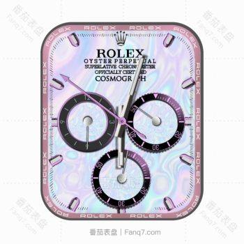 劳力士ROLEX粉镭射雷射幻彩个性潮流表盘.clock