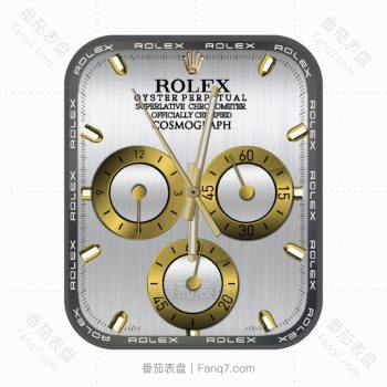 劳力士ROLEX炫酷银黄光面个性潮流表盘.clock