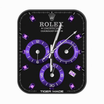 劳力士ROLEX炫酷黑紫个性潮流表盘.clock