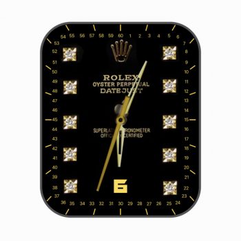 劳力士ROLEX炫酷黑黄镶钻个性潮流表盘.clock