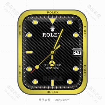 劳力士ROLEX炫酷黑黄个性潮流表盘.clock