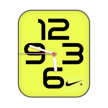 Nike耐克简约黄色文字表盘.clock
