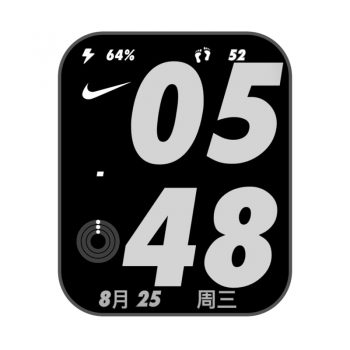 Nike耐克黑白文字简约表盘.clock