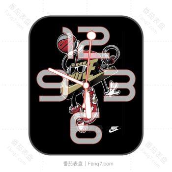 Nike耐克篮球小子黑色卡通动漫表盘.clock