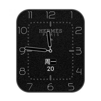 爱马仕Hermes黑色表盘.clock