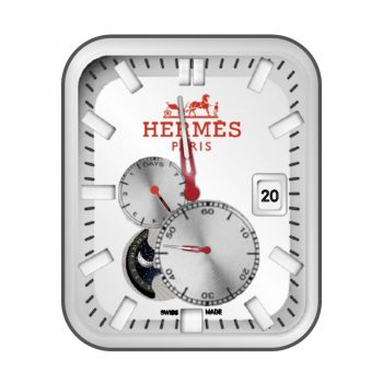 爱马仕Hermes白色星空机械表盘.clock