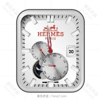 爱马仕Hermes白色星空机械表盘.clock