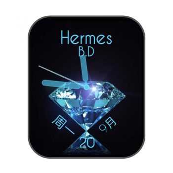 爱马仕Hermes蓝色大钻石表盘.clock