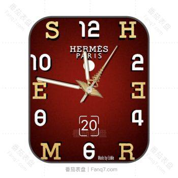 爱马仕Hermes红色简约表盘.clock