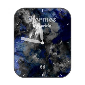 爱马仕Hermes蓝黑水彩泼墨表盘.clock