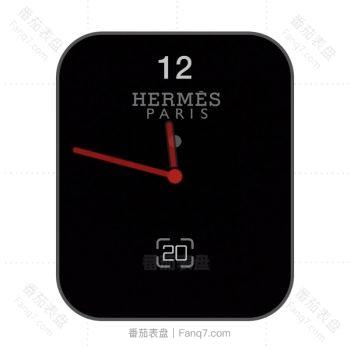 爱马仕Hermes黑色简约表盘.clock
