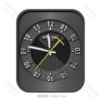 爱马仕Hermes灰色圆盘表盘.clock