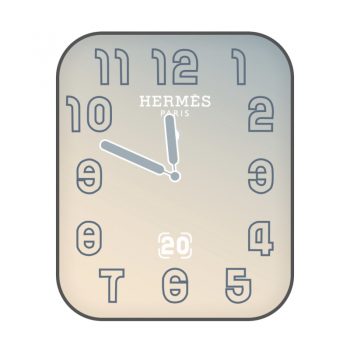 爱马仕Hermes淡蓝色珍珠白渐变表盘.clock