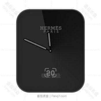 爱马仕Hermes黑色简约渐变表盘.clock