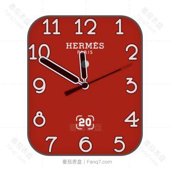 爱马仕Hermes红色简约表盘.clock