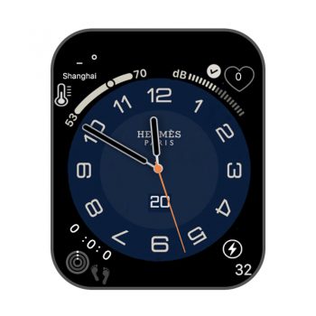 爱马仕Hermes圆盘蓝色配表盘.clock