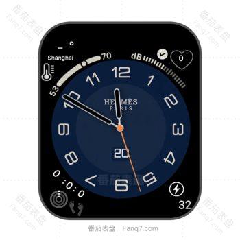 爱马仕Hermes圆盘蓝色配表盘.clock